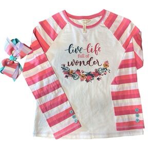 Girls MATILDA JANE Wonderment Full of Wonder Tee size 12 NWOT Matching Hair Bow